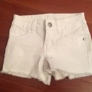 Girls white denim shorts. Sz 7. EUC